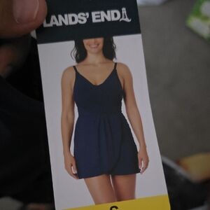 Lands' End Deep Blue Women's Romper